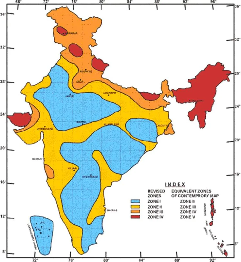 ഭൂചല മേഖലാ ഭൂപടം