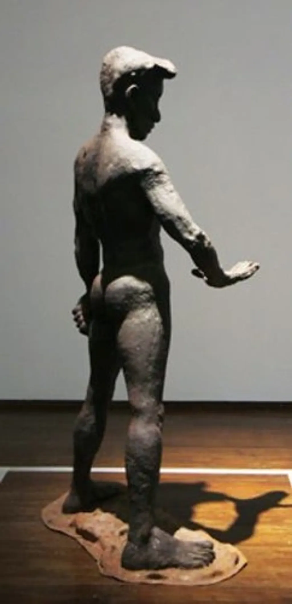 KP Krishnakumar - a serious attempt at sculpture of a male.