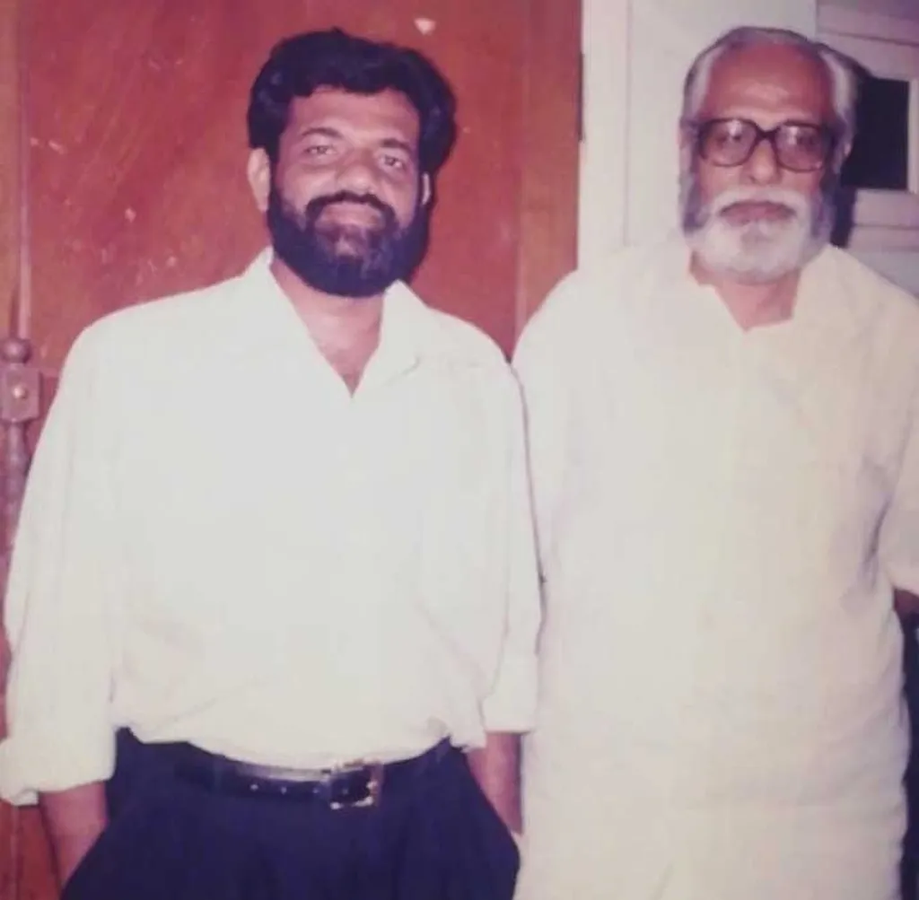 മുസാഫിർ എസ്. ജയചന്ദ്രൻ നായർക്കൊപ്പം.