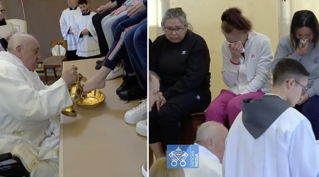 മാർപാപ്പയായതിനുശേഷമുള്ള ആദ്യ പെസഹാ വ്യാഴത്തിന് ഫ്രാൻസിസ് മാർപാപ്പ കാൽകഴുകൽ ശുശ്രൂഷയ്ക്ക് പോയത് റോമിലുള്ള ജയിലിലേക്കാണ്.  സ്ത്രീകളും മുസ്‌ലിംകളും അടക്കമുള്ള തടവുകാരുടെ കാലുകളാണ് അദ്ദേഹം കഴുകി ചുംബിച്ചത്