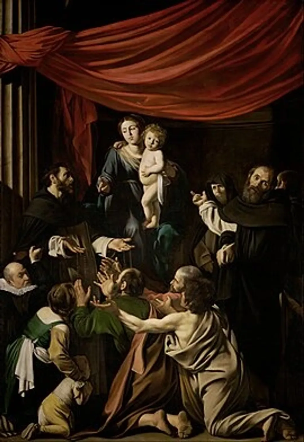 Madonna of the Rosary / Michelangelo Merisi da Caravaggio