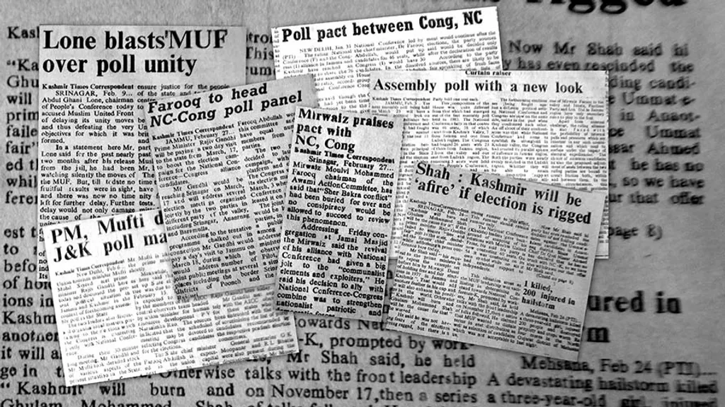 1987-ലെ തെരഞ്ഞെടുപ്പ് കാലത്തെ പത്രവാര്ത്തകൾ
