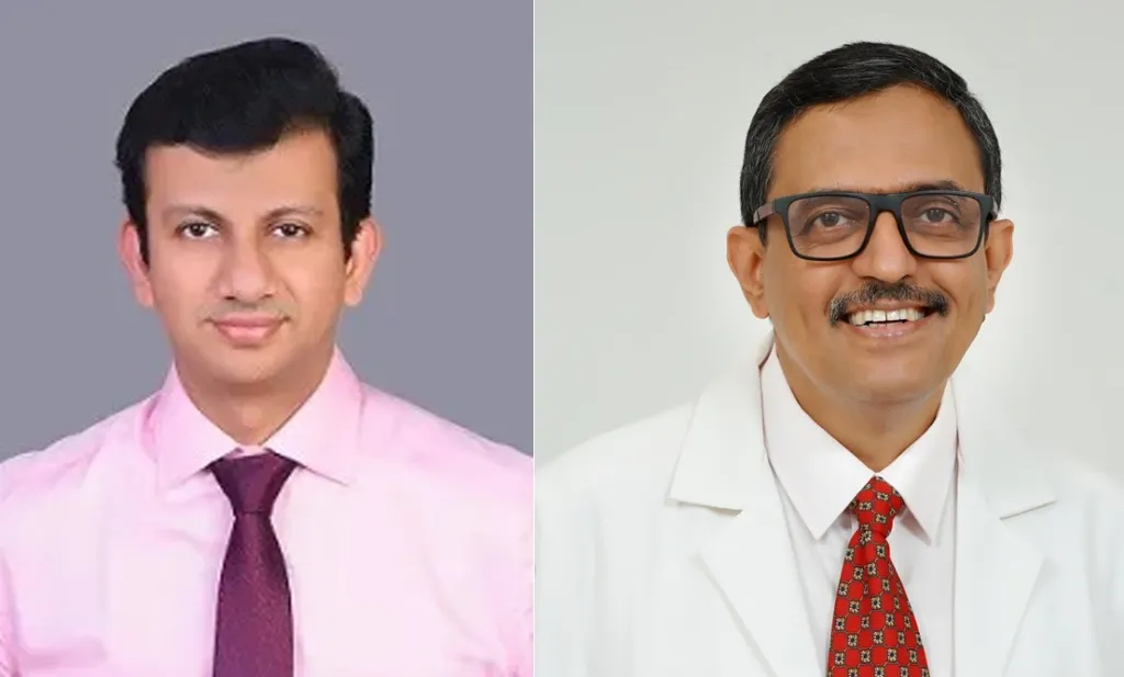 കാർഡിയോളജിസ്റ്റ് ഡോ. രഘുറാം കൃഷ്ണനും ഓങ്കോളജിസ്റ്റ് ഡോ. നാരായണൻകുട്ടി വാരിയരും.