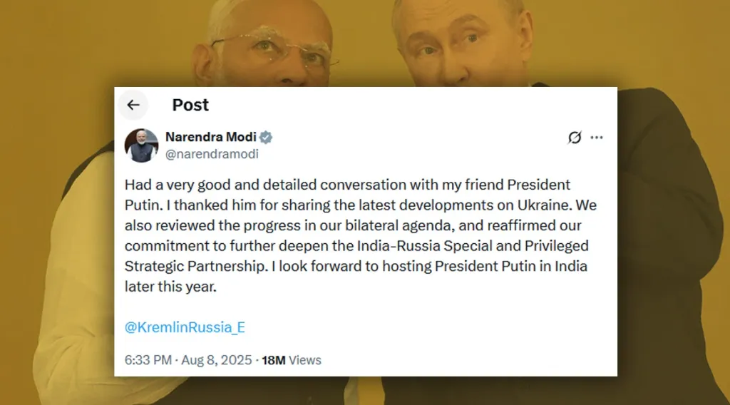 നീണ്ട ഇടവേളക്കുശേഷം റഷ്യൻ പ്രസിഡന്റ് പുടിൻ ഇന്ത്യ സന്ദർശിക്കുന്നതിനുള്ള സമ്മതം അറിയിച്ചത്, ഇന്ത്യ- റഷ്യ ബന്ധത്തിൽ പുത്തൻ സാധ്യതകൾ തുറക്കുന്നുണ്ട്.