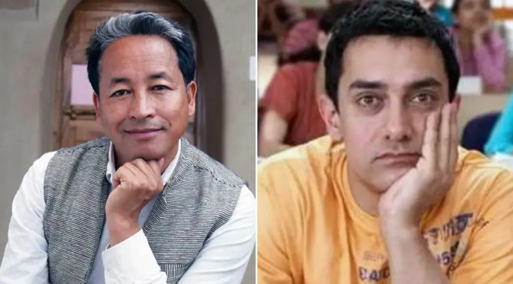 ത്രീ ഇഡിയറ്റ്സ് എന്ന ചിത്രത്തിലെ ആമിർഖാന്റെ ഫുൻസുഖ് വാങ്ഡു എന്ന നായക കഥാപാത്രം സോനം വാങ്ചുക്കിൻെറ ജീവിതത്തിൽ നിന്ന് പ്രചോദനം ഉൾക്കൊണ്ടാണ് സിനിമയിൽ അവതരിപ്പിച്ചിരിക്കുന്നത്. 