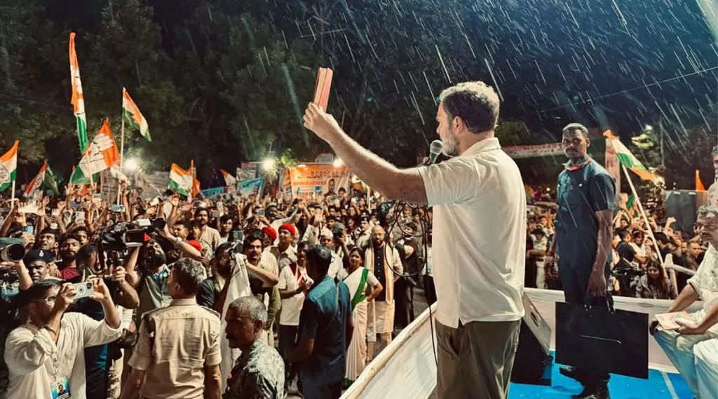 രാഹുൽ ഗാന്ധി വോട്ട് അധികാർ യാത്ര നടത്തിയ മേഖലയിൽ കോൺഗ്രസിന് നാമമാത്രമായ സാന്നിധ്യമേയുള്ളൂ.