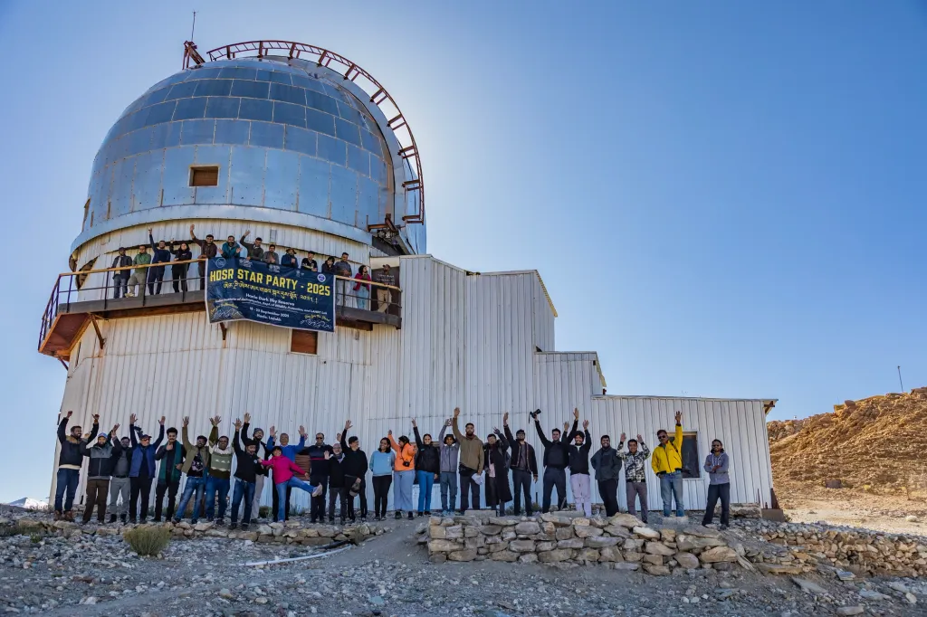 Group photo in front of HTC Telescope
