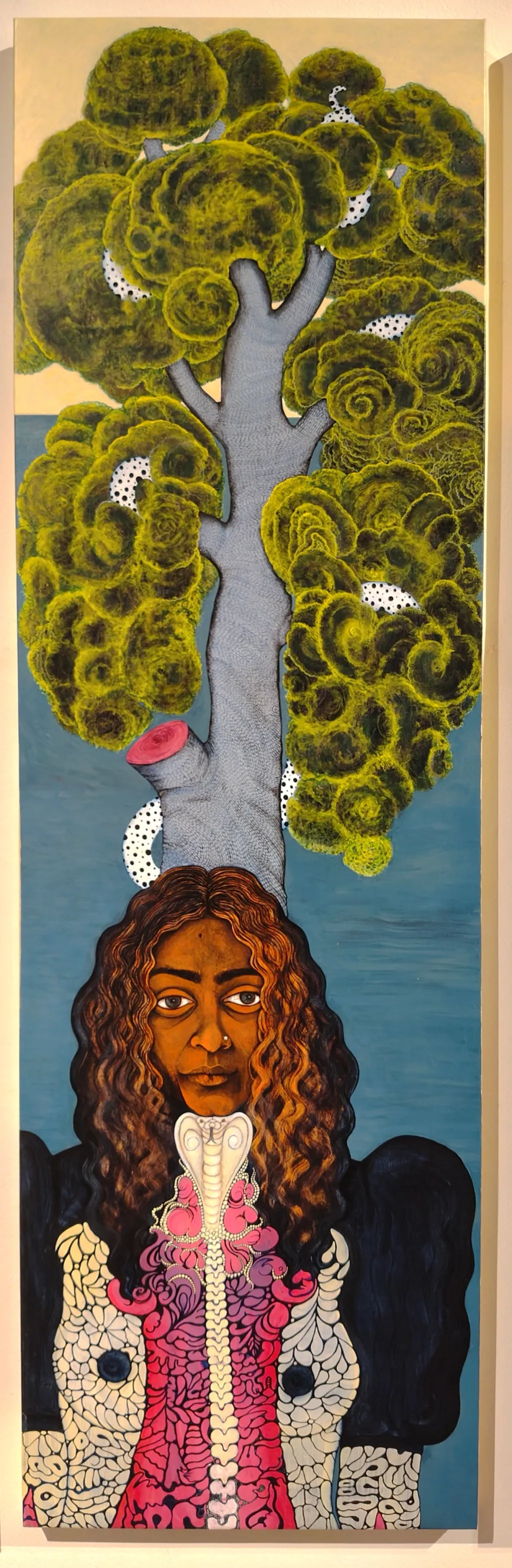 ‘കിത്രചാരി’, ചിത്രകാരിയെ സ്വയം ദൃശ്യപ്പെടുത്തുന്ന ചിത്രങ്ങളാണ് | Kithrachari | Acrylic on Canvas | 46x150 cm