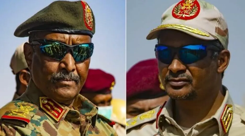 സുഡാന്റെ ഭരണാധികാരത്തിന്റെ കടിഞ്ഞാൺ കൈയിലേന്തിയ സായുധസേനാ തലവൻ അബ്ദുൽഫത്താഹ് അൽ ബുർഹാനും ആർ.എസ്.എഫ് മേധാവി ജനറൽ മുഹമ്മദ് ഹംദാൻ ദെഗാലോയും അവരെ പിന്തുണക്കുന്നവരും എതിർക്കുന്നവരുമായ ഗോത്രവിഭാഗങ്ങൾ ഇരുചേരികളിലുമായി നിന്ന് പോരടിക്കുകയാണ് സുഡാനിൽ. 