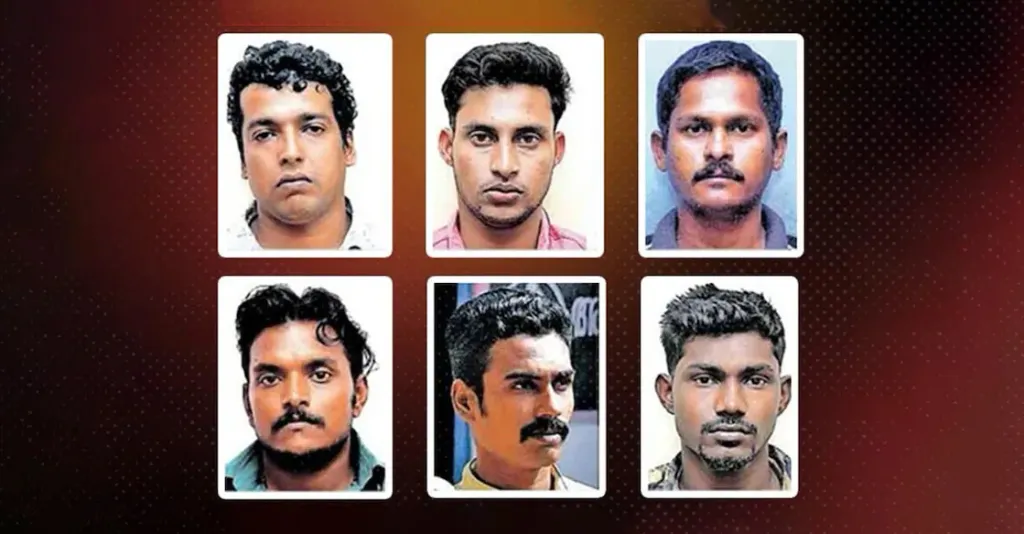 നടിയെ ആക്രമിച്ച കേസിൽ ശിക്ഷിക്കപ്പെട്ടവർ.