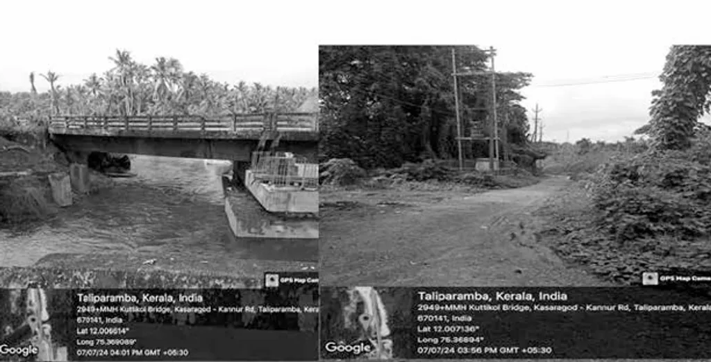 കുറ്റിക്കോൽ പാലം. പാലം നിർമ്മാണത്തിന് പുഴയിൽ നിക്ഷേപിച്ച മണ്ണ് നീക്കം ചെയ്യേണ്ടതാണ്. പാലത്തിന് സമീപത്തെ തണ്ണീർത്തടവും മണ്ണിട്ട് നിർത്തിയതായി കാണുന്നു. ഇത് പാരിസ്ഥിതിക പ്രശ്നത്തിന് കാരണമാകും.