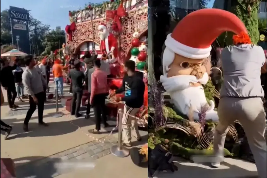 ഛത്തീസ്ഗഡിൽ സർവ ഹിന്ദു സാമാജ് എന്ന ഹിന്ദുത്വ സംഘടനയുടെ പ്രവർത്തകർ ഷോപ്പിംഗ് മാളിലെ അലങ്കാരങ്ങളും സാന്താക്ലോസിന്റെ രൂപവും അടിച്ചുതകർത്തു. 