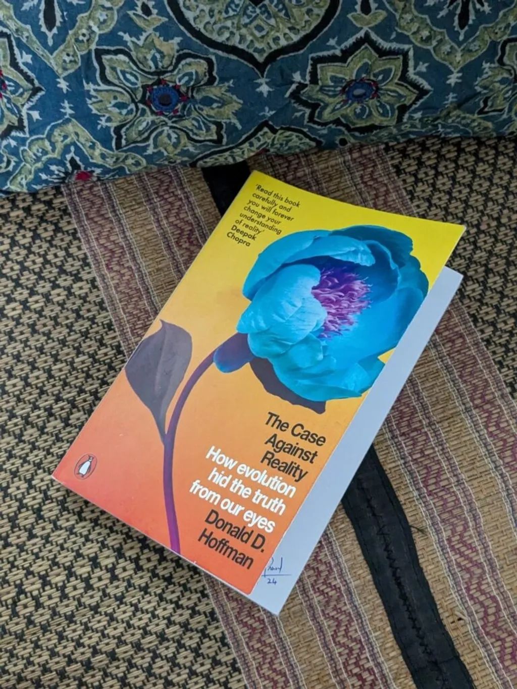 Case Against Reality എന്ന പുസ്തകത്തിൽ ഡൊണാൾഡ് ഹഫ്മാൻ പറയുന്നു, നമ്മൾ കാണുന്ന കാഴ്ചകളൊന്നും റിയാലിറ്റിയല്ല, അവയൊക്കെ കണ്ണിൽനിന്ന് ബ്രെയിനിലേക്കയക്കുന്ന സിഗ്നനലുകളുപയോഗിച്ച് ബ്രെയിൻ നിർമ്മിച്ചെടുക്കുന്ന സിനിമകളാണ്. 