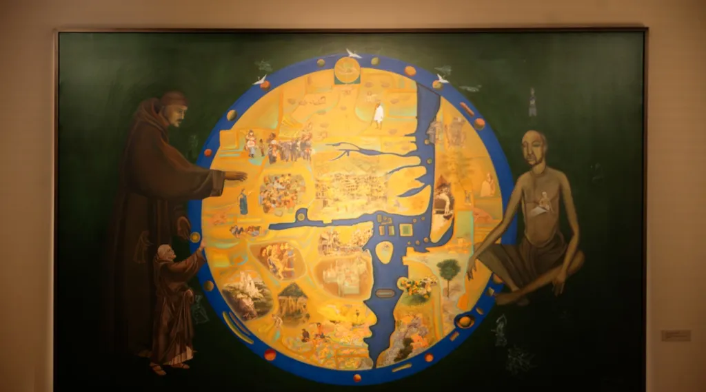 1980ലെയും 1990ലെയും, ആളുകൾ തിങ്ങി നിറയുന്ന ഭൂവിതാനകളുടെയും സ്വപ്നസ്ഥലികളുടെയും ചിത്രങ്ങളെ അപേക്ഷിച്ചു നോക്കുമ്പോൾ, ആദ്യകാല ചിത്രങ്ങൾ കടന്നുപോകുന്നത്, പൂർണ്ണ നിലയിലുള്ള ഒരു അബ്സ്ട്രാക്ഷന്റെ ഭാഷയിലേക്കാണ്. 