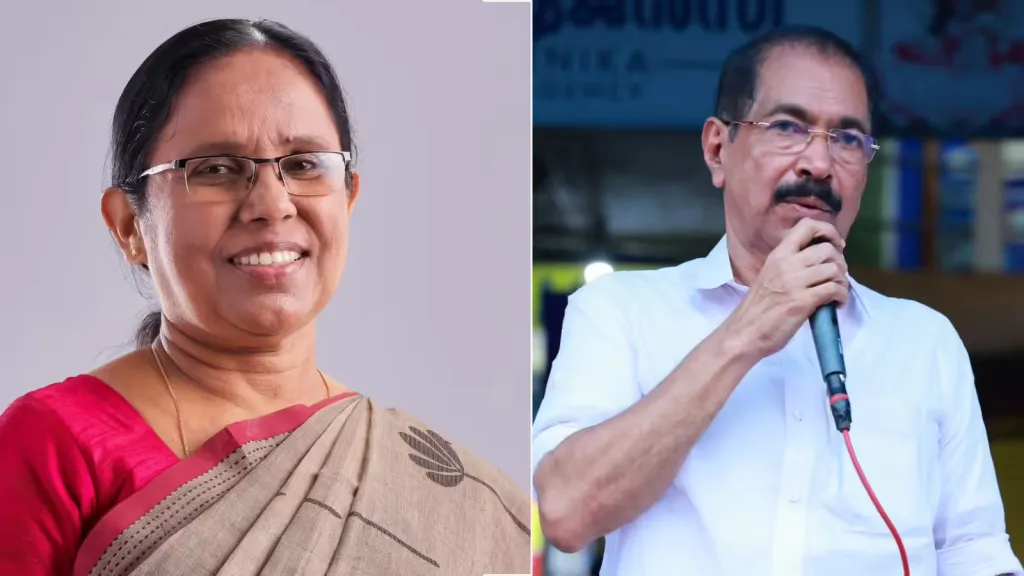 കെ.കെ. ശൈലജ, സണ്ണി ജോസഫ്. സണ്ണി ജോസഫിനെ തോൽപ്പിക്കാൻ കഴിയുന്ന ‘ഒരേയൊരു എൽ.ഡി.എഫ് സ്ഥാനാർഥി’യായാണ് ഇത്തവണ കെ.കെ. ശൈലജയുടെ നി‘യോഗം’.