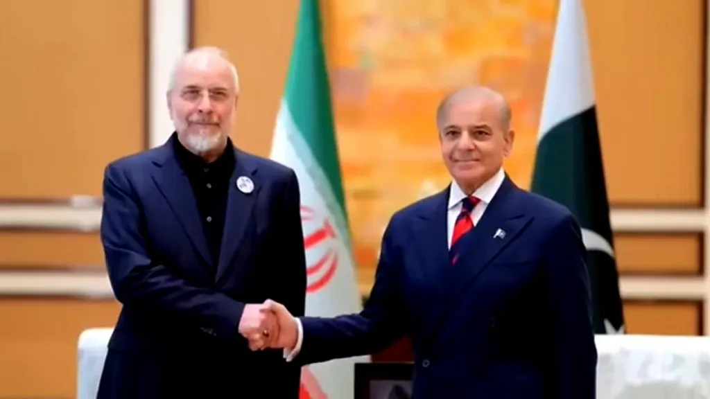 ഇറാൻ പാർലമെന്റ് സ്‌പീക്കർ ബാഗേർ ഗാലിബഫ്, ഷെഹ്ബാസ് ഷെരീഫ്