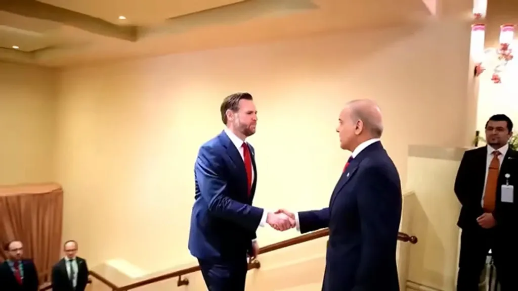 യു.എസ് വൈസ് പ്രസിഡന്റ് ജെ.ഡി. വാൻസ്, പാക് പ്രധാനമന്ത്രി ഷെഹ്ബാസ് ഷെരീഫ്