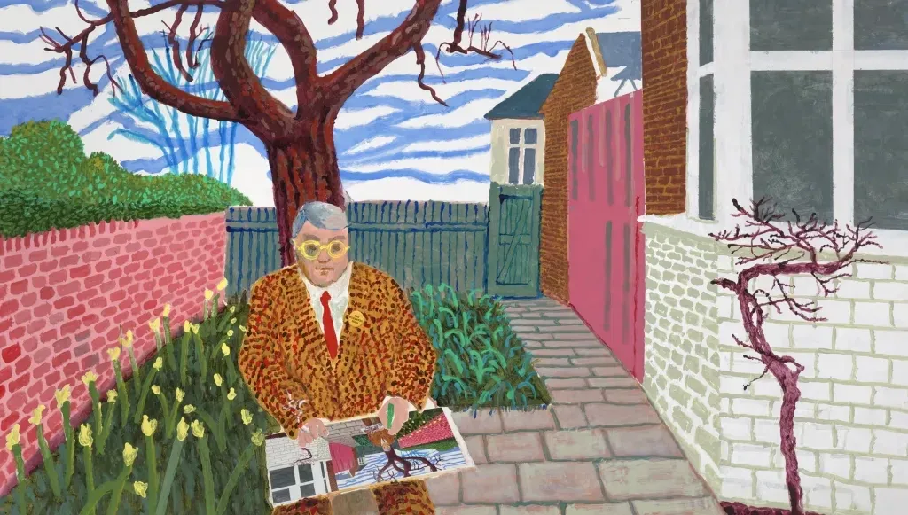 David Hockney, Play Within a Play Within a Play and Me with a Cigarette (2025).