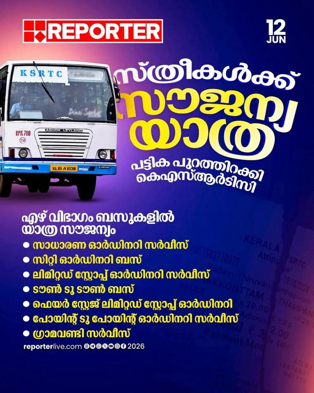 സ്ത്രീകൾക്കു വാഗ്ദാനം ചെയ്യപ്പെട്ടിരിക്കുന്ന ഈ യാത്രാസൗജന്യം തീർച്ചയായും ഗംഭീരമായ ഒരു സാമൂഹികമാറ്റത്തിനു തുടക്കം കുറിക്കുന്ന ഒന്നാണ്. 