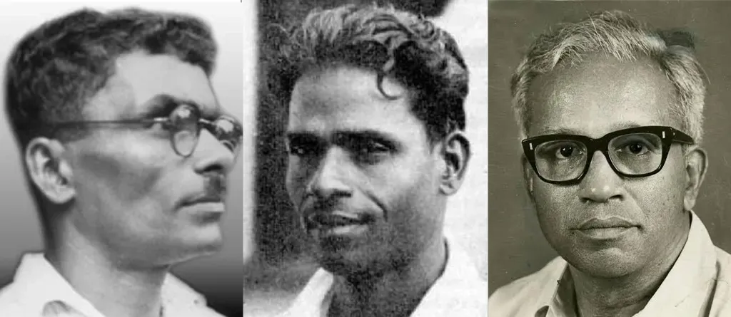 എൻ.സി. ശേഖര്, പി. കൃഷ്ണപിള്ള, ഇ.എം.എസ്.