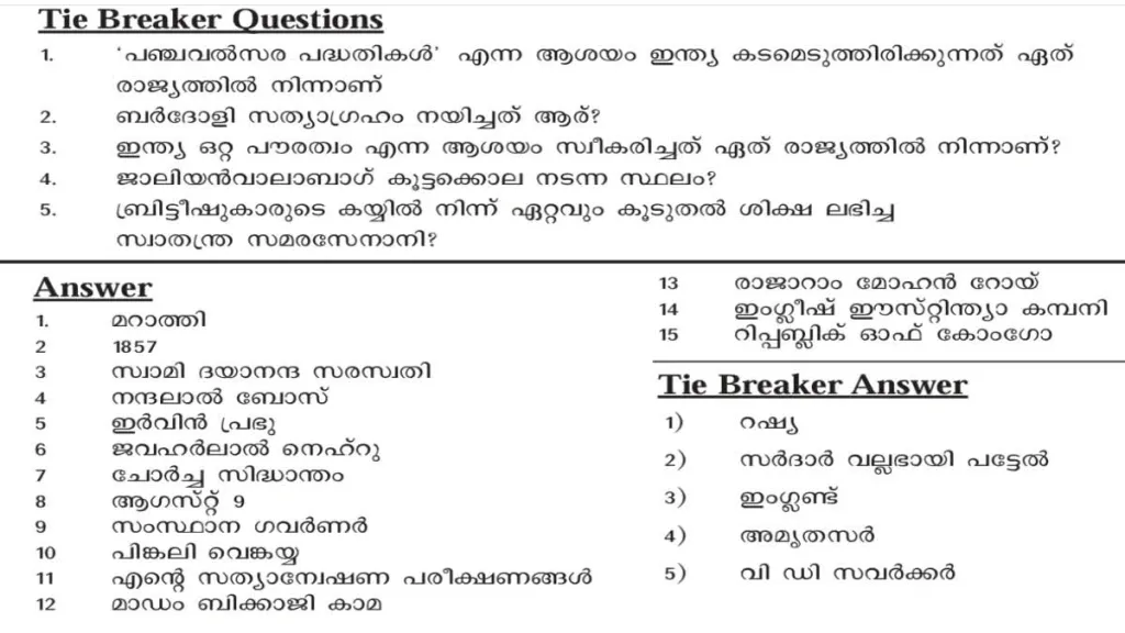 സ്‌കൂൾ ക്വിസ് മത്സരത്തിലെ വി ഡി സവർക്കറെ പുകഴ്ത്തിയ ചോദ്യാവലി