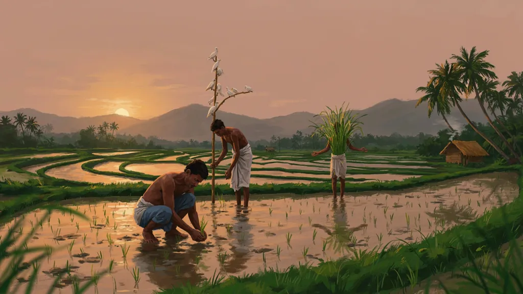 കാർഷികഇടം പ്രത്യേകിച്ചും പ്രധാനമാണ്. അടിമയായ വ്യക്തി ഭൂമിയിൽ ജോലി ചെയ്യുന്നു, പക്ഷേ അത് കൈവശപ്പെടുത്തുന്നില്ല.